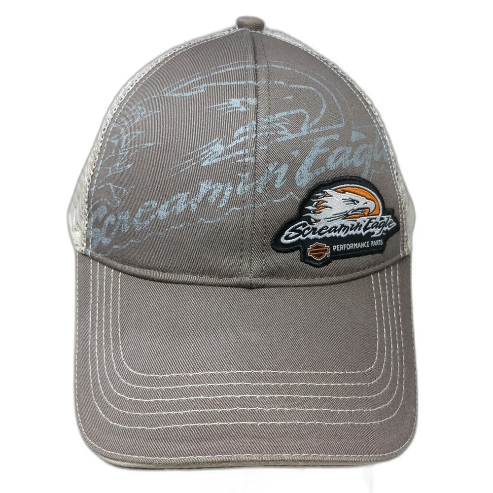 Main Gate Baseball Cap Gray One Size Trucker Mesh Harley-Davidson Screamin Eagle